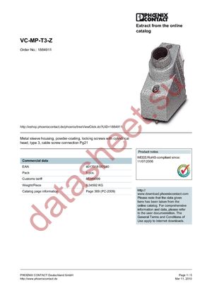 1884911 datasheet  